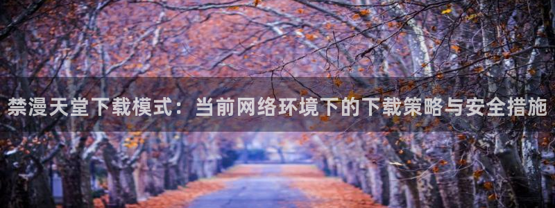 香蕉漫画官网版入口：禁漫天堂下载模式：当前网络环境下的下载策略与安全措施
